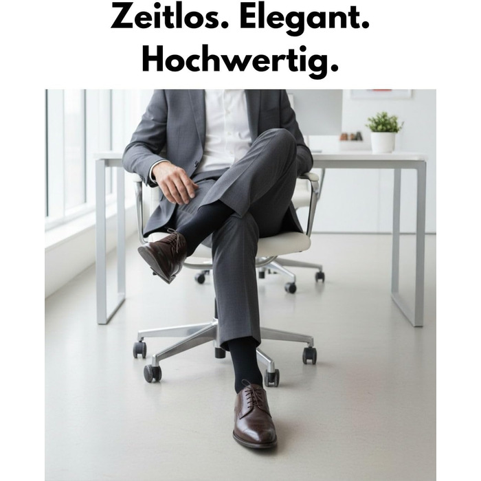 Пар чоловічих та жіночих ділових шкарпеток преміум-якості з комфортною манжетою, безшовні, виготовлені з бавовни, розмір 43-46 (1) Чорний, 10