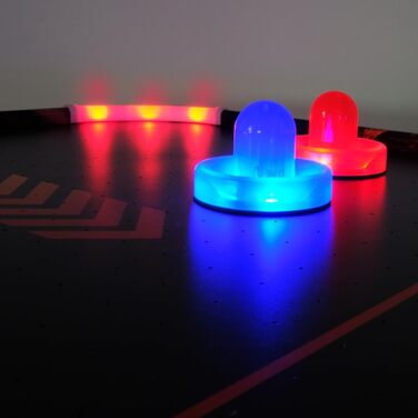 Світлодіодний стіл для аерохокею від FASports, аерохокей для дітей/підлітків віком від 8 років, стіл для аерохокею з повітряними штовхачами та шайбами, що світяться Solar Fury 138x67x82 см