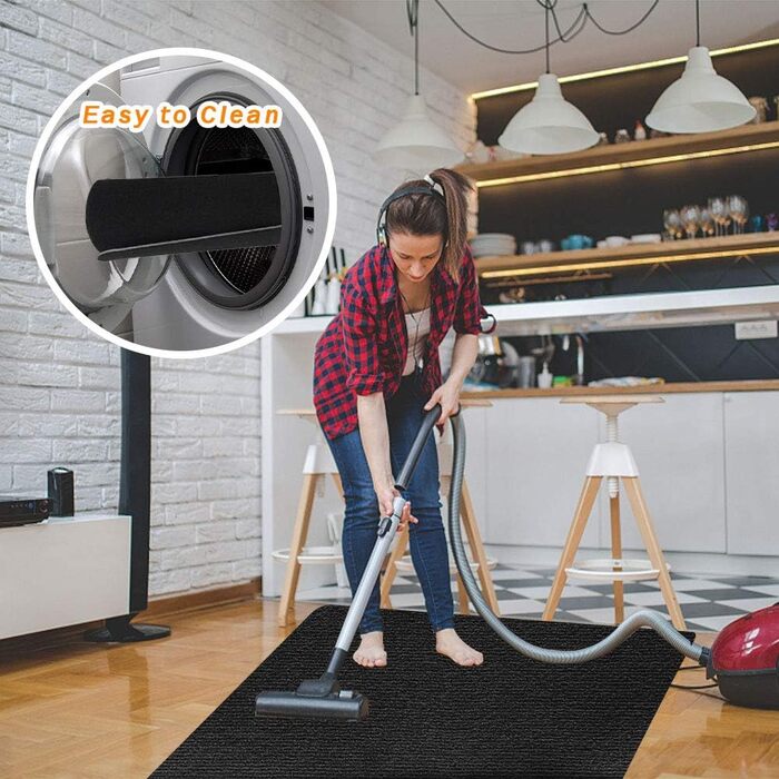 Захисний килимок для підлоги Килимок для офісного крісла 90 x 140 см Тверда підлога Покращена версія - Універсальний килимок для домашнього використання (чорний, 140x90 см) Чорний 140x90 см