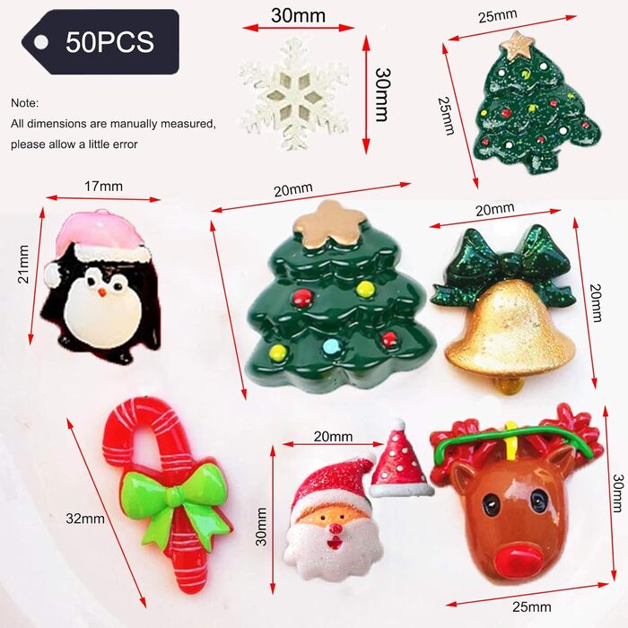 Набір мініатюрних фігурок Kalolary, 50 шт., для різдвяного декору