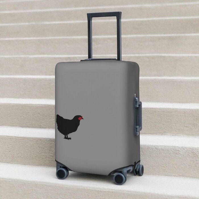 Чохол на валізу Чорний півень, еластичний, що миється, захисний чохол для багажу, для подорожей та роботи (для валіз розміром 45,7 - 81,3 см), чорний, великий розмір