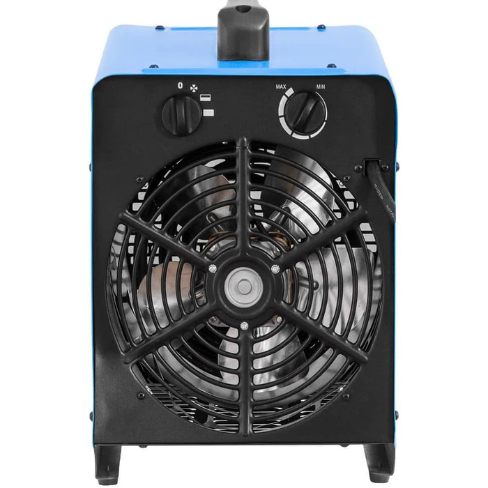Електричний вентилятор-обігрівач 3 кВт 230 В з 3 рівнями нагріву (30/1500/3000 Вт), безступінчастим термостатом, компактний та портативний, 30