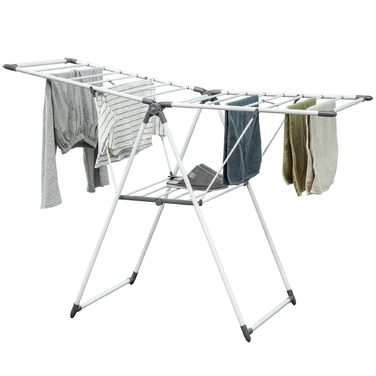 Складана сушарка для білизни HOMCOM, 156,5x61,5x97 см, біла