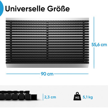 Вуличний алюмінієвий килимок для дверей з чорними щітками, килимок для вловлювання бруду 55 x 90 см, вуличний килимок для дверей, алюмінієвий килимок для вулиці, килимок для дверей, скребок для взуття для входу в будинок, килимок для вулиці з щіткою, кили