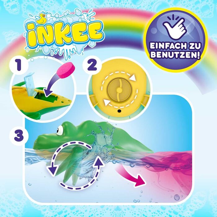 Іграшки для ванни INKEE Wind-Up Drop Ocean набір з 3-х фігурок (акула, крокодил та тюлень) заводні іграшки для дітей, розчинні у воді, кумедні іграшки для ванни 3 в 1