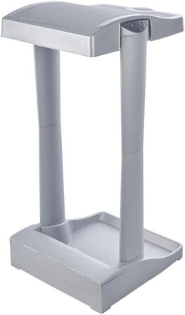 Підставка для сміттєвих контейнерів keeeper system з інтегрованим відсіком для зберігання, 60-120 л, Ole, сріблястий