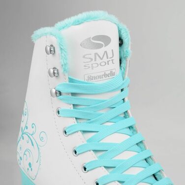 Регульовані ковзани SMJ Snowbella для жінок та дівчат, класичні ковзани, білі/м&39ятні Розміри 31-34, 35-38, 39-42 L (39-42)