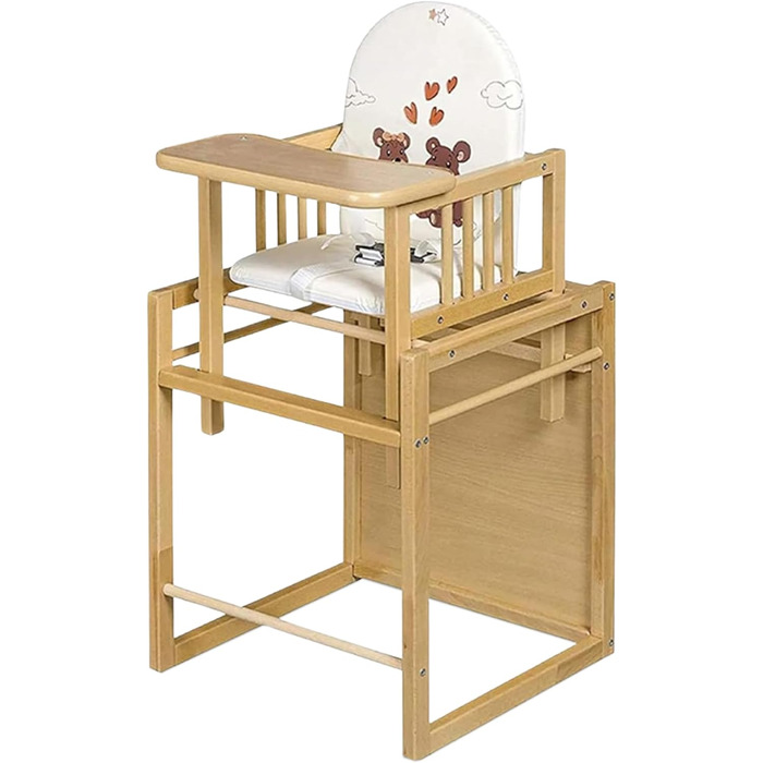 Комбінований дитячий стільчик Best for Kids легко трансформований дитячий стільчик-стілець дерев'яний дитячий стільчик зі столом і