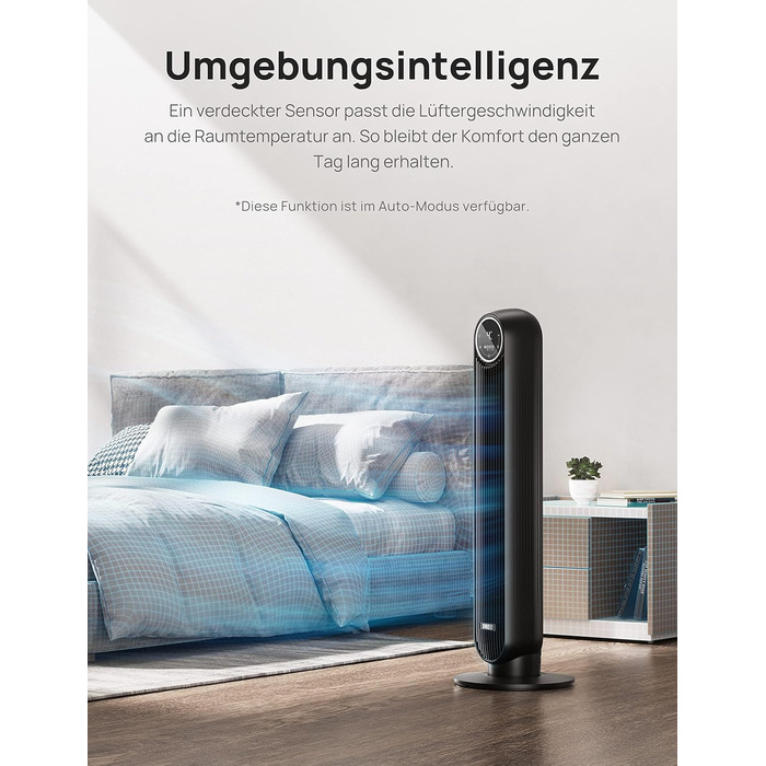 ДБ Тихий баштовий вентилятор, швидкість 7,3 м/с 4 рівні швидкості 4 режими 8 годин таймер 90 коливальні вентилятори з дистанційним