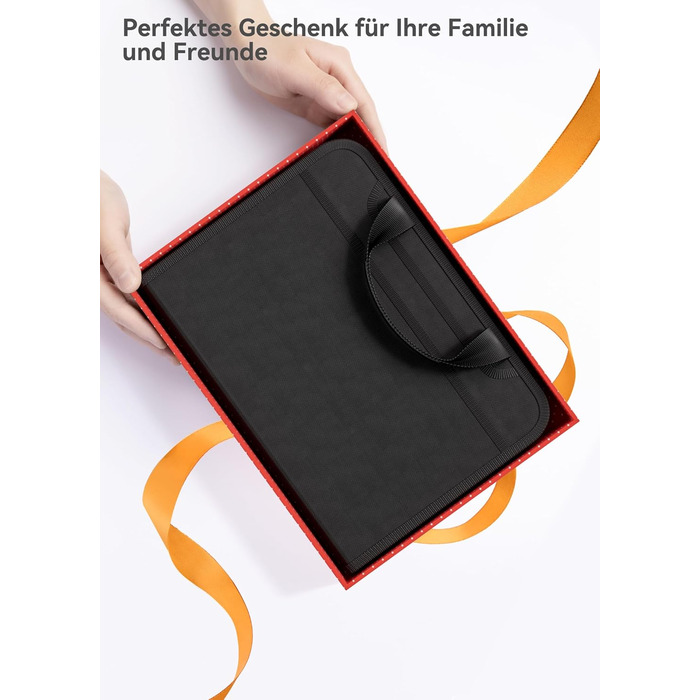 Папка для документів ABC life A4 для важливих документів, вогнетривкий футляр для документів A4 з 13 відділеннями та ручкою, папка-гармошка для сертифікатів, органайзер для проїзних документів, паспорта, чеків