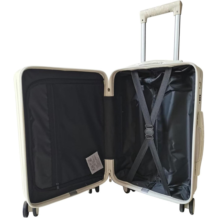 Набір валіз Leandra 4 шт., жорсткий корпус, колеса, телескопічна ручка, кодовий замок, білий колір, колекція NTK