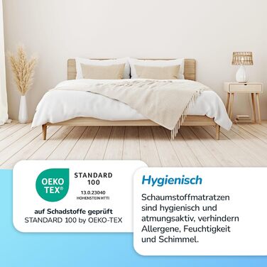 Матрац MSS eK Easy Active 60 x 120 x 11 см, що згортається, для дітей та дорослих, синій чохол, комфортна піна, 60 x 120 см