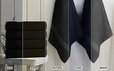 Упаковок банних рушників середнього розміру з 100 бавовни з петлями для підвішування, рушники для душу 60x120 см, м'які та поглина