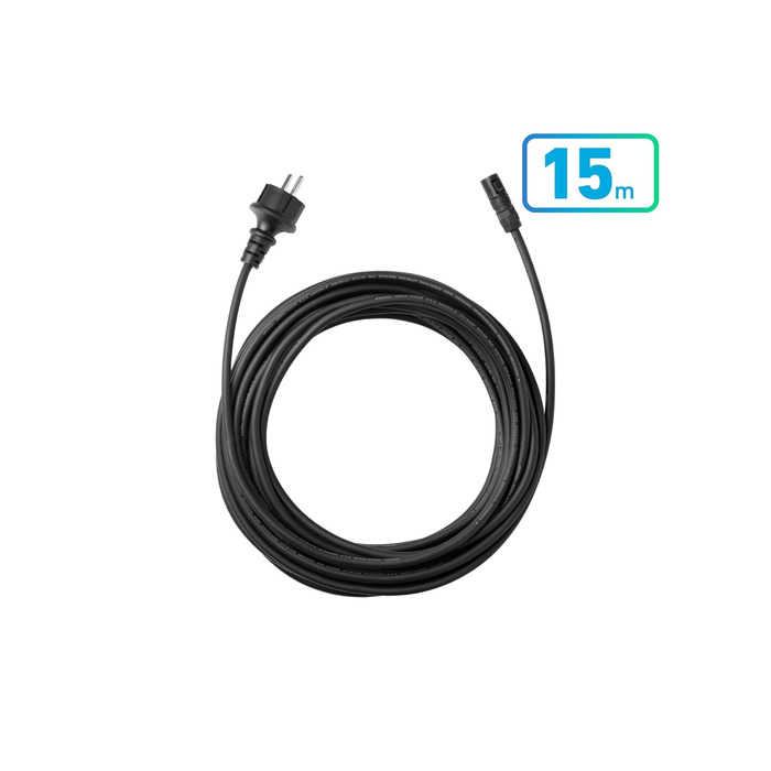 З&39єднувальний кабель Anker SOLIX Schuko, сонячний кабель 15 м, підключення Schuko до змінного струму, кабель для зберігання енергії на балконі, кабель змінного струму