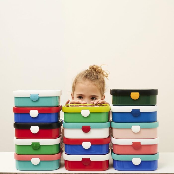 Ланчбокс Campus - Дитячий ланчбокс Bento з виделкою та роздільниками - Контейнер для їжі з кліпсою, без BPA, можна мити в посудомийній машині - 750 мл - Динозавр Стандартний Дино