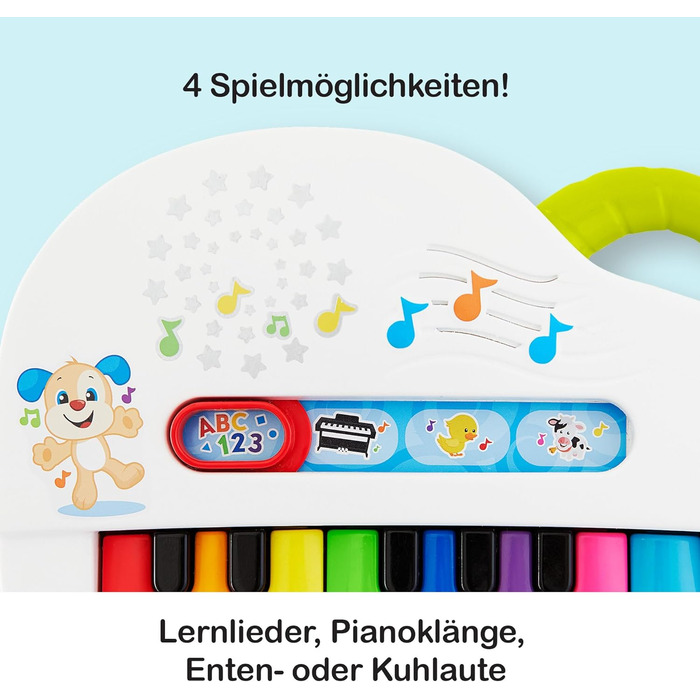 Перша клавіатура для малюка - портативне іграшкове піаніно з 4 варіантами гри, піснями, світлом і звуками, навчання в ігровій форм