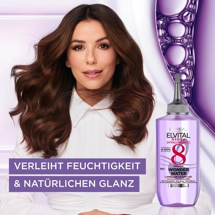 Зволожувальний флюїд для блискучого волосся L’Oréal Paris Elvital Hydra Hyaluronic Wonder Water, 200 мл