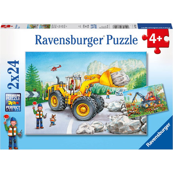 Дитячий пазл Ravensburger - 07802 екскаватор і лісовий трактор - пазл для дітей від 4 років, 2х24 деталі