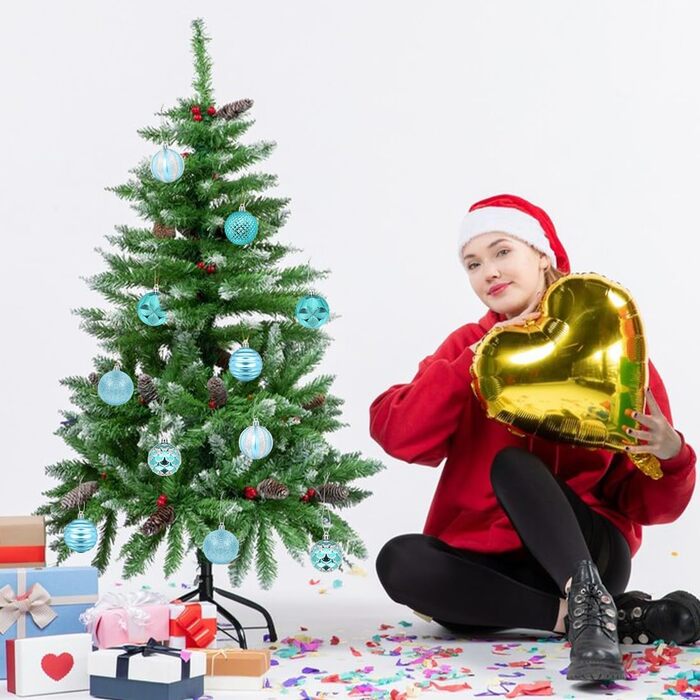 Сині різдвяні кульки 12 шт Aurasky