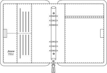 Персональний органайзер Filofax Metropol (DIN A5, на блискавці), чорний Одномісний