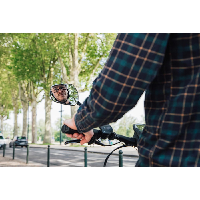 Праве велосипедне дзеркало для електровелосипедів. Дзеркало заднього виду для велосипедів, чорне, 80 см, 80 -