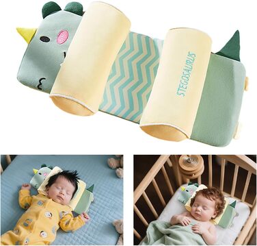 Універсальна ергономічна подушка 42x17 см для сну на боці, спині та животі з функцією антискочування, охолоджувальна, дихаюча, рожева подушка для сну з підтримкою шиї (зелена)