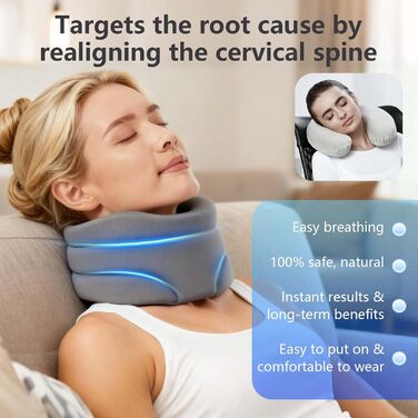 Підтримка шиї від болю в шиї, підтримка шиї проти хропіння, шийний бандаж для сну та щоденного використання, м&39який регульований пінопластовий шийний бандаж, зняття тиску на хребті, для чоловіків та жінок