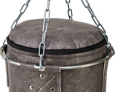 Боксерська груша Bad Company Vintage Jab & Hook у формі арахісу з надміцним чотириточковим сталевим ланцюгом і металевим кільцем I