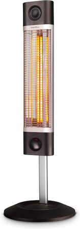 Інфрачервоний обігрівач - Енергозберігаючий радіаційний обігрівач - Сертифіковано TV/GS - Миттєве тепло будь-де - Окремостоячий пристрій - Електричний - Обігрівач для патіо з пультом дистанційного керування - Електричний обігрівач - 1700 Вт - 2 роки гаран