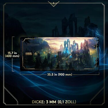 Тканинний килимок для ігрової миші Logitech G840 XL - 0,12-дюймовий, міцний гумовий килимок, оптимізована поверхня, офіційне видан