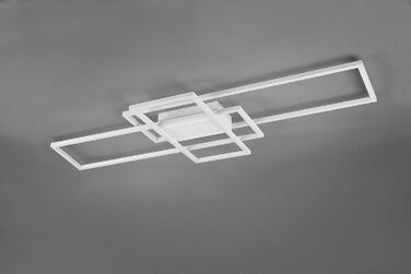 Стеля LED-світильник Trio Leuchten Irvine 620010431, матовий білий метал, 60 Вт LED, з пультом, димером та нічним підсвічуванням