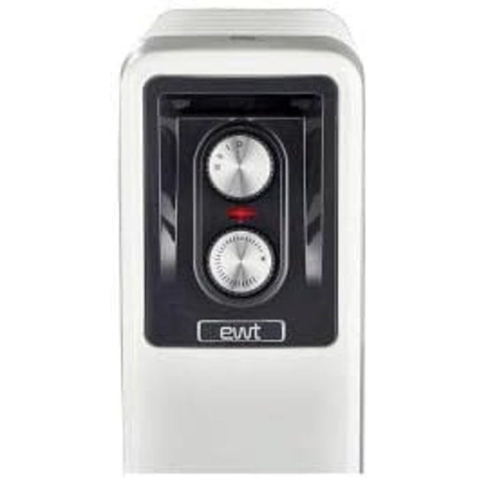 Допоміжний обігрівач для великих приміщень, включаючи 3 режими нагріву, мобільний завдяки колесам та заглибленим ручкам, обігрівач з ребристою конструкцією для рівномірного нагрівання, 2500 Вт, білий, 25M