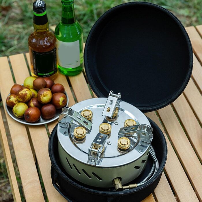 Міцний газовий пальник для кемпінгу, зручна плита для подорожей, кемпінг на свіжому повітрі для походів та пляжних вечірок, вітростійке портативне спорядження