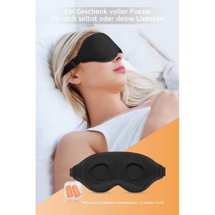 2, 2023 Upgraded 3D Eye Mask for Men and Women, 100 Opaque, with regulable Elastic Band and bersups, Ideal for Travel, Black, 2, 2023 Upgraded 3D Eye Mask for Men and Women, 100 Opaque, with regulable Elastic Band and bersups, Ideal for Travel, Black