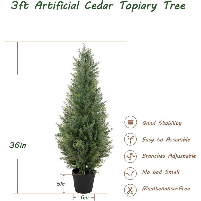 Штучна ялинка стійка до ультрафіолету 90 см bellacat