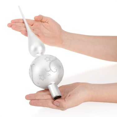 Різдвяна верхівка для ялинки 33 см біла com-four