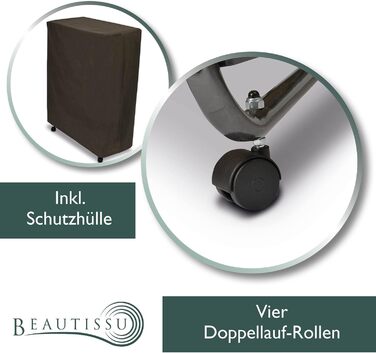 Розкладне ліжко для гостей Beautissu 90x200 см Міцне та складне дорожнє ліжко, включаючи захисний чохол та матрац з пінопласту товщиною 10,5 см Розкладне ліжко без складання Міцний сталевий каркас та 4 колеса Venetia 90x200 см Білий