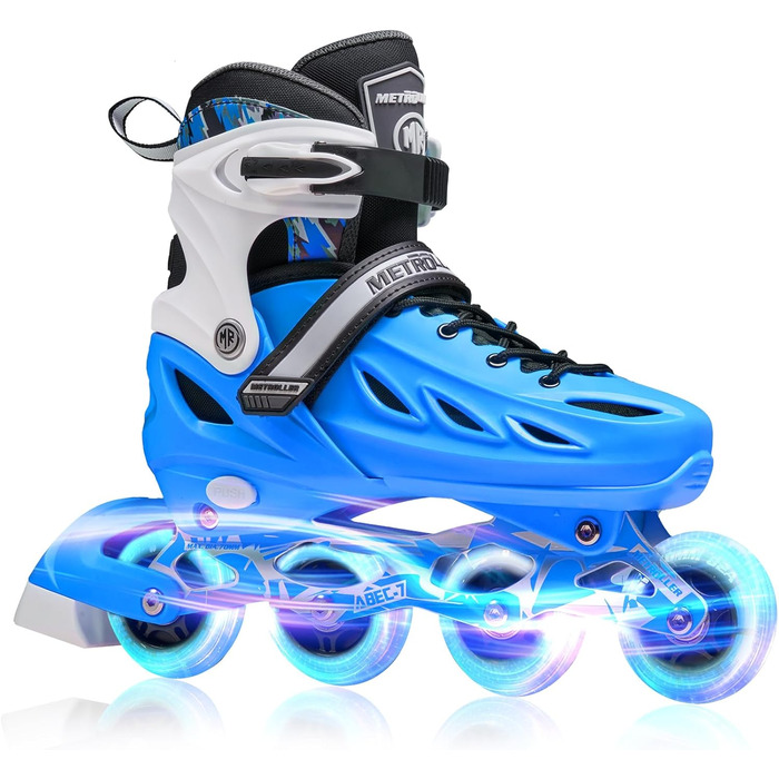 Роликові ковзани METROLLER для дівчаток та хлопчиків, жінок, чоловіків, 4 розміри, регульовані роликові ковзани з колесами, що сві