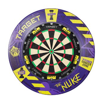 Комплект мішень для дартсу Target Darts Luke Littler, чемпіон світу з мішенню для дартсу Tor та обрамленням для дартсу Стандартна сталева мішень для дартсу для змагань з монтажним комплектом, обрамленням Nuke спеціального випуску та захисним кільцем для с