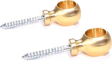 Алюмінієвий стрижень для кріплення килимів та доріжок до сходових сходинок з люверсами (100 см, золотий (комплект 1 стрижень 2 кільця)) 100 см золотий, комплект 1 стрижень 2 кільця