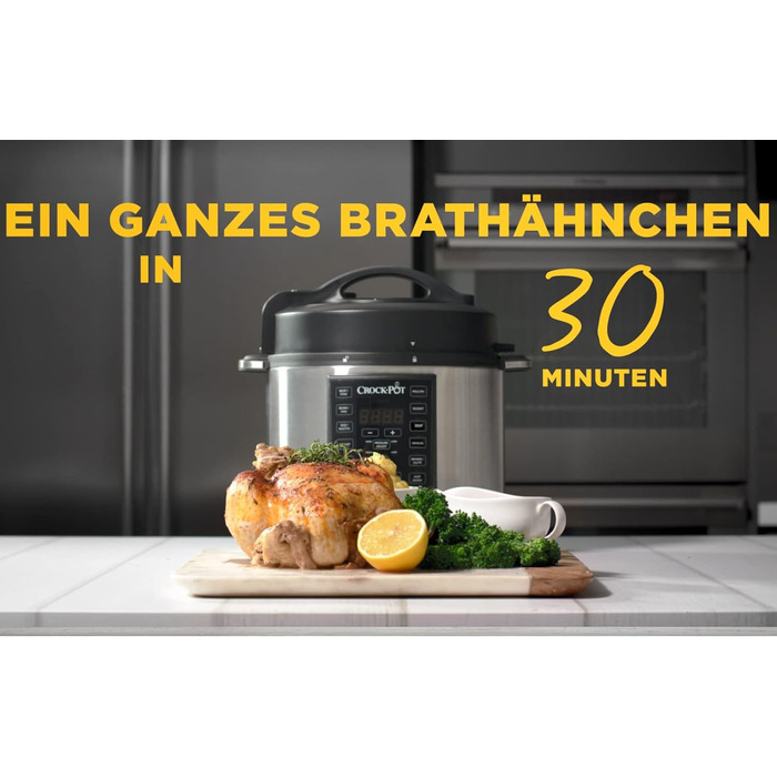 Програмована мультиварка 12 в 1 з функцією повільного приготування, пароварки та соте 5,6 л (6-7 осіб) нержавіюча сталь CSC05 12 e