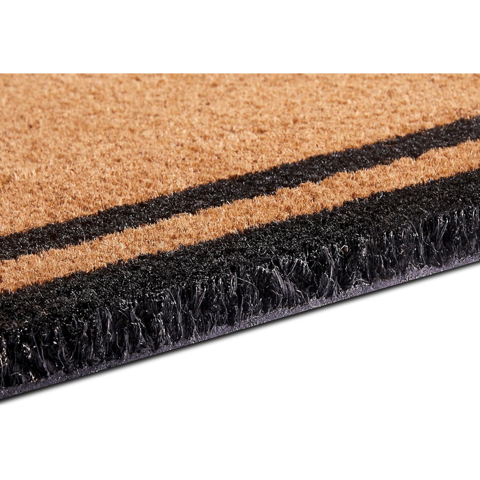 Килимок для дверей Villeroy & Boch 1856 Coconut для внутрішнього та захищеного зовнішнього використання - нековзний брудозатримуючий килимок, натуральний кокосовий килимок з рамкою, стійкий до атмосферних впливів для коридору, тераси, вхідної зони - 50x80