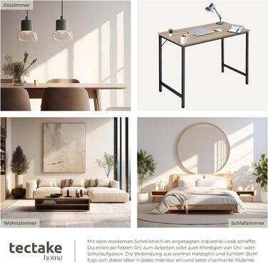 Письмовий стіл, Комп&39ютерний стіл, Офісний стіл, ПК-стіл, Меблі для навчання, Домашній офіс, Офіс, Невеликий письмовий стіл, Каркас столу зі стільницею - Індустріальна світла деревина, Дуб Сонома, 100 см Індустріальна світла деревина, Дуб Сонома Jenkins