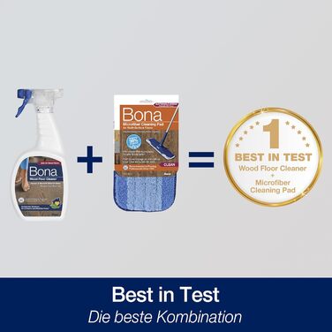 Набір чохлів для швабр Bona з 3 чохлами для швабр, ганчіркою для підлоги, мікрофібровою подушечкою для чищення з двозонним дизайно