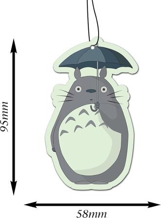 Автомобільний ароматизатор-дерево 2в1, освіжувач повітря, автоароматизатор Аніме Ghibli, Мій сусід Тоторо, Funny Funny (Black Ice)