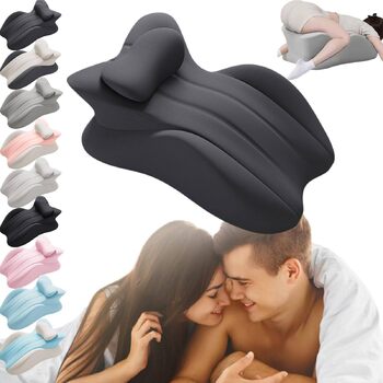 Пара подушок для стегон, пара багатофункціональних подушок для підняття стегон, подушки для сідниць для пар, комфортні клиноподібні подушки з піни з ефектом пам&39яті в кількох положеннях, забезпечують підтримку талії та шиї (темно-сірий)