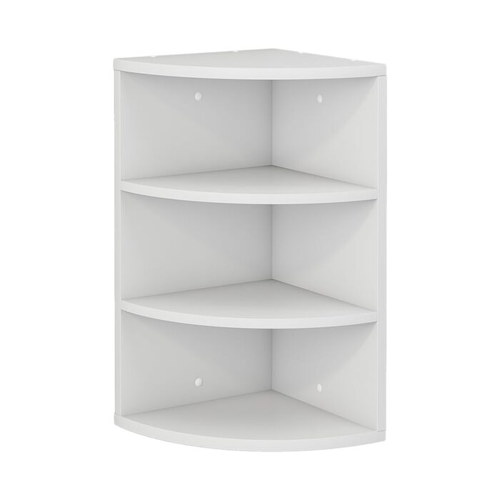 Кутова полиця Vicco Fabienne, книжкова полиця, біла, 30 x 60 см, 3 відділення