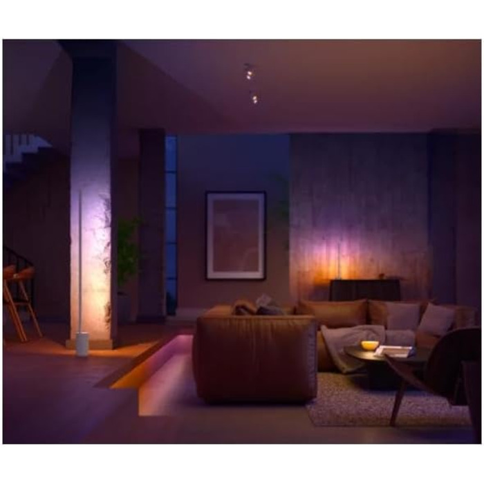 Торшер Philips Hue Gradient Signe білий 1800 лм, 16 мільйонів кольорів і градієнтів, з регулюванням яскравості, керування через додаток, сумісний з Storeo Alexa (Echo, Echo Dot)