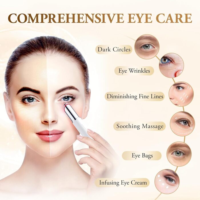 Масажер для очей, ANLAN 402 Масажер для обличчя Eye Fresher Electric EMS Face Device LED Light Therapy Масажер для обличчя для видалення темних кіл, масажер для обличчя та очей проти зморшок проти старіння Режим-2