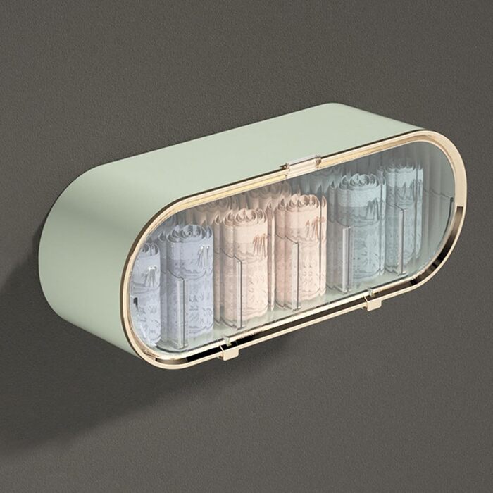 Настінний органайзер для білизни, міцний пластик, пилонепроникний, компактний, настінний, органайзер для шухляд, для спальні, дому, ванної кімнати (світло-зелений)